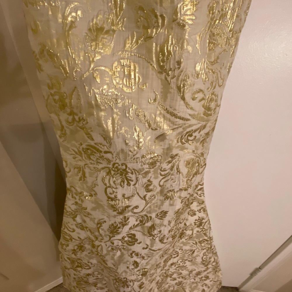 Alamour The Label Gold Brocade Mermaid Gown Dress - Picture 6 of 8
